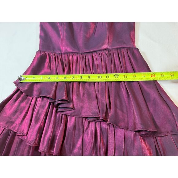 NWT Berry Strapless Ruffle Pleated Mini Dress Do+Be S Flouncy Fit (bin KK134) - Picture 8 of 11